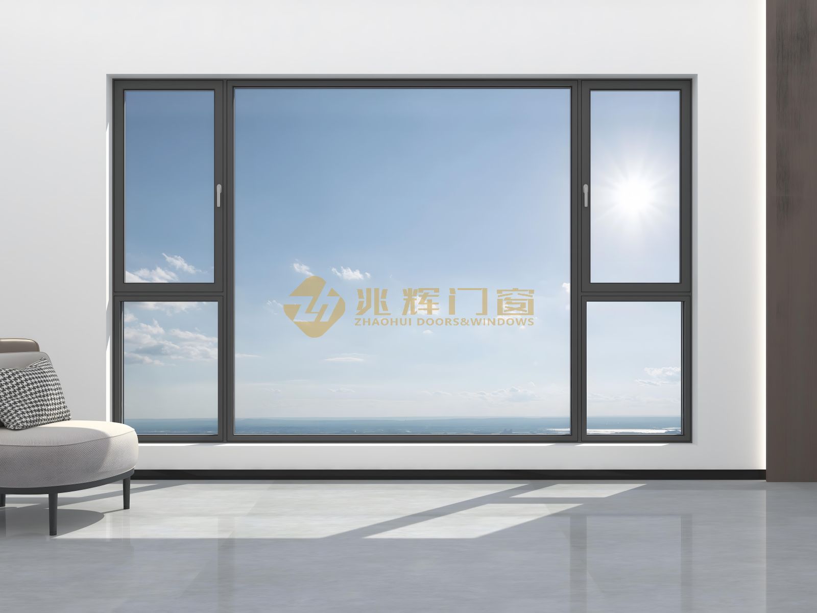 兆輝105窗紗一體內(nèi)開窗